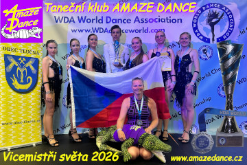Taneční klub AMAZE DANCE Tlučná - Vicemistři světa WDA 2026 - Mistrovství světa 2026