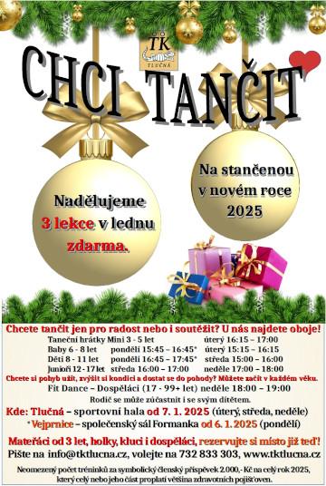 Chci tančit - nábor dětí Tlučná a Vejprnice - taneční kroužek
